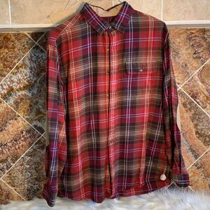 DANIEL CREMIEUX CLASSICS RED PLAID FLANNEL Size Large Men’s